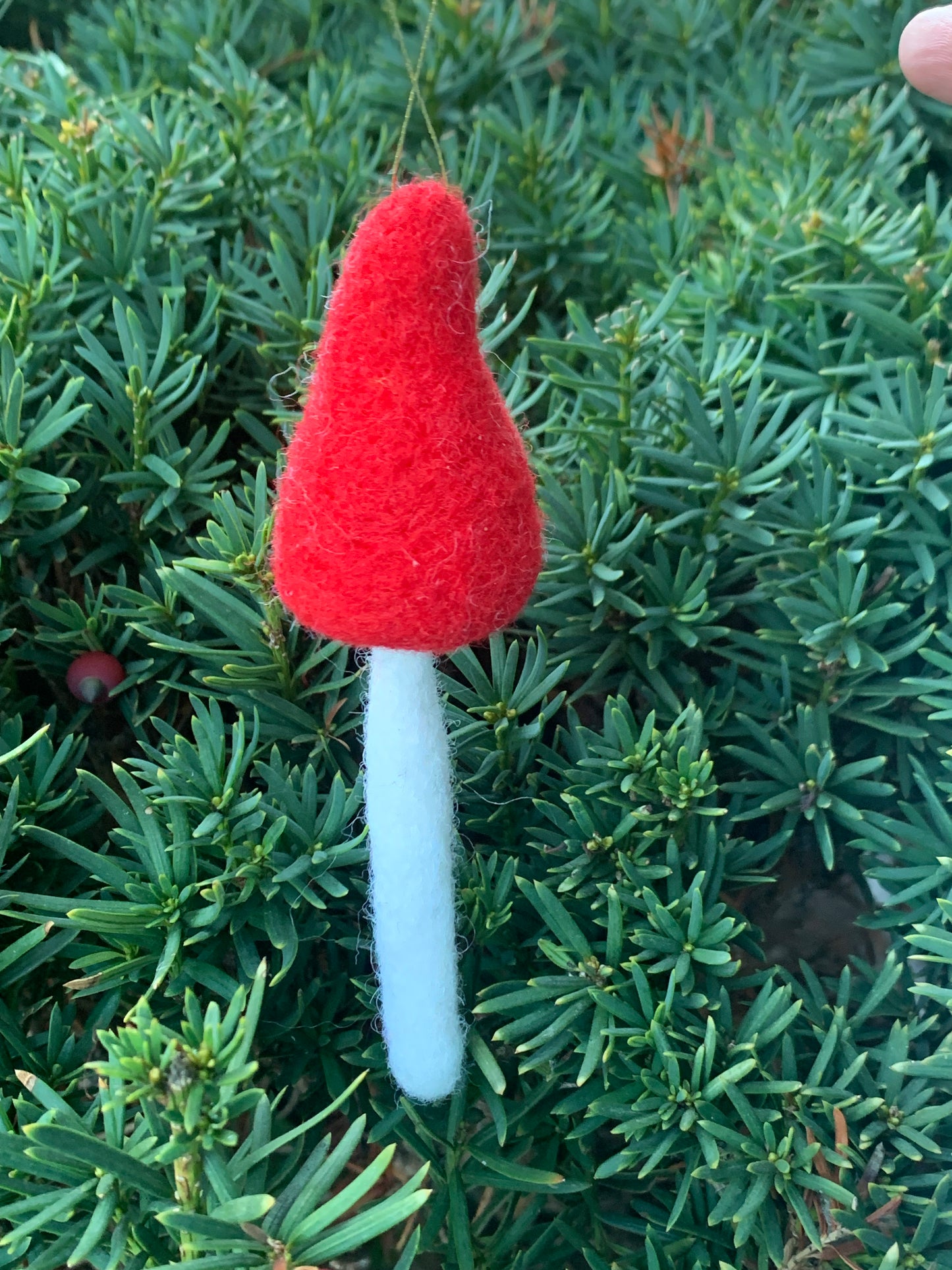 Red Mushroom Felted Ornament