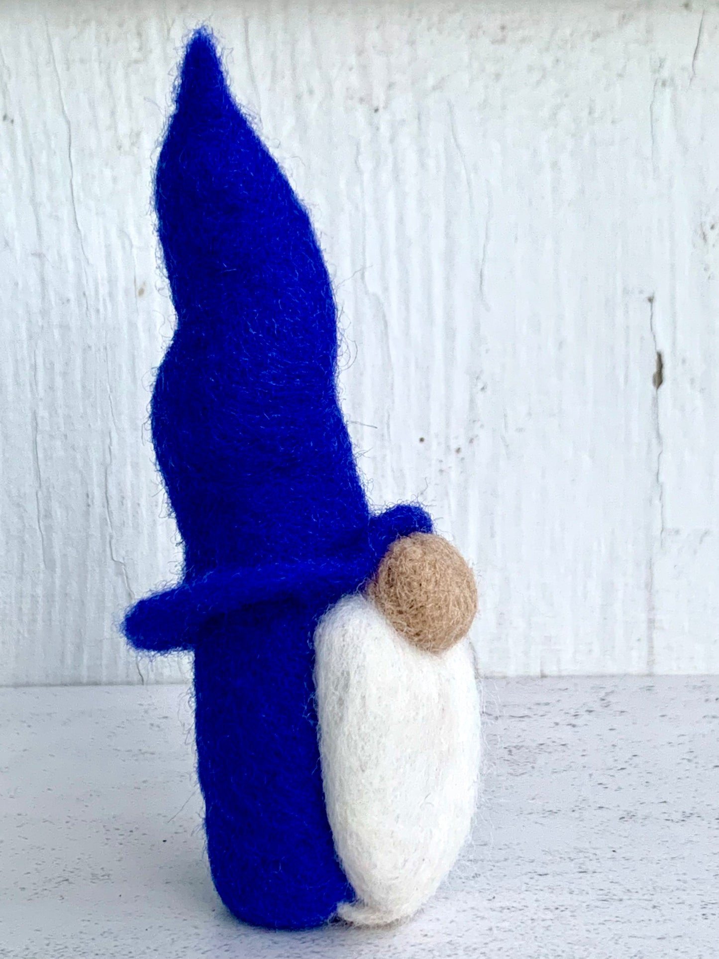 Felted Tomte Gnome with Blue Hat