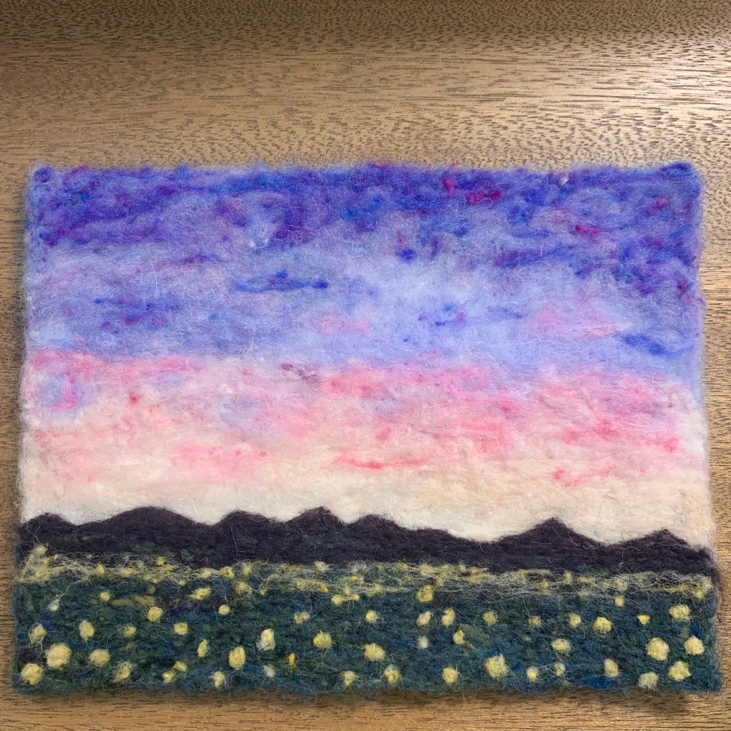 Virtual Needle Felted Firefly Sunset Painting Workshop