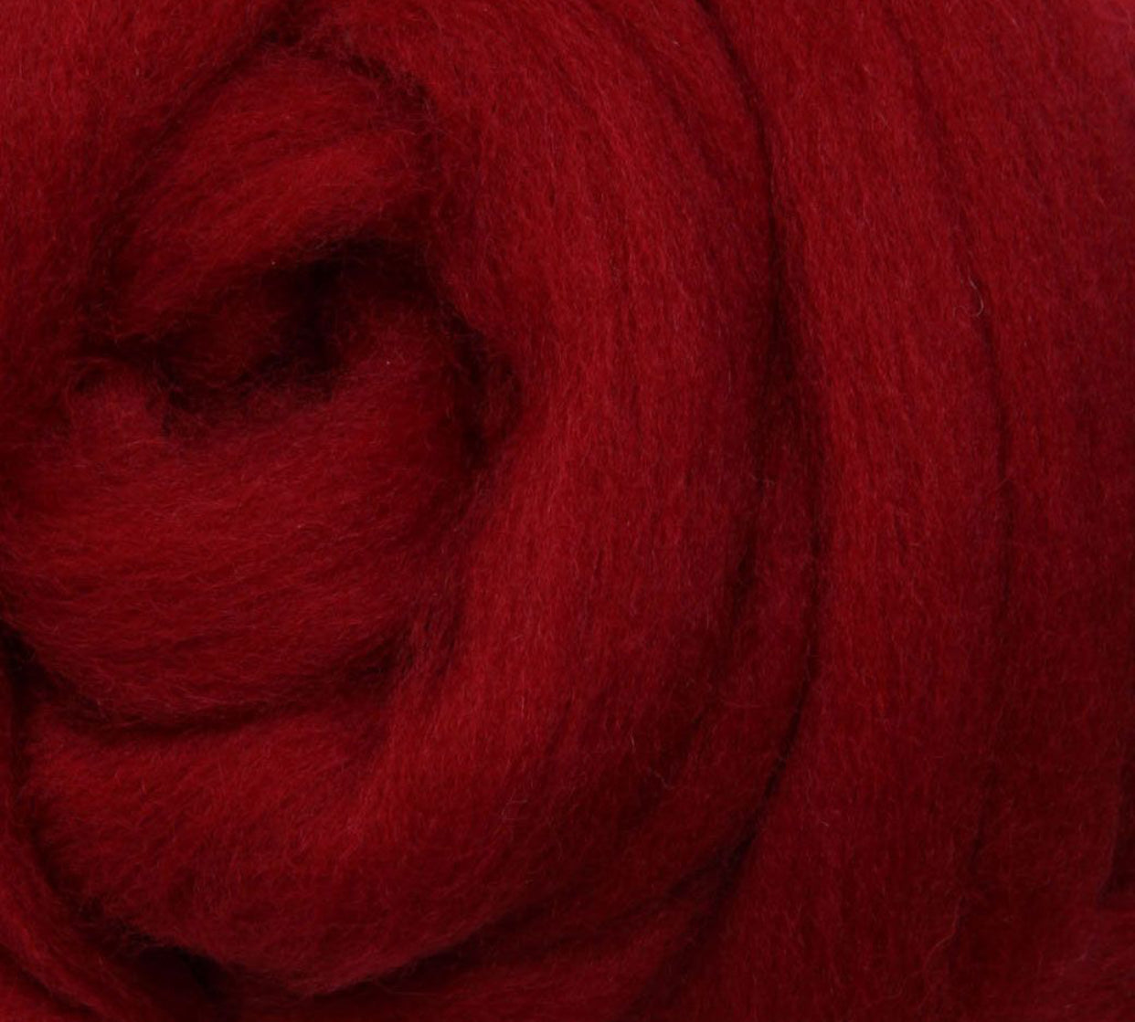 Cherry Red NZ Corriedale Wool Roving