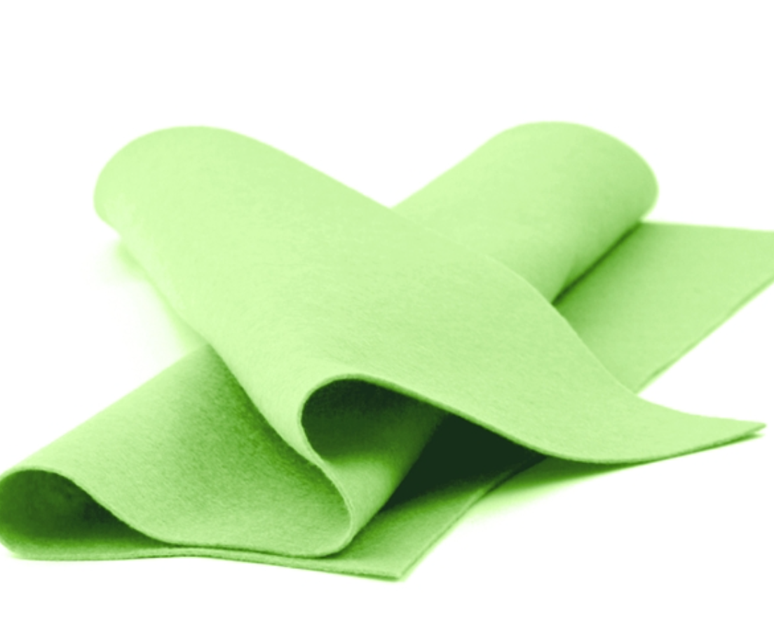 Granny Smith Merino Wool Felt Sheet