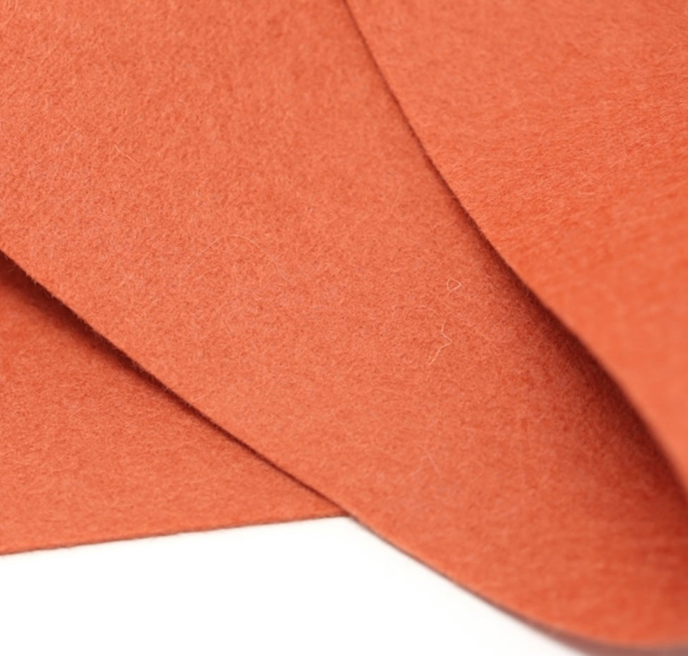 Terracotta Merino Wool Felt Sheet