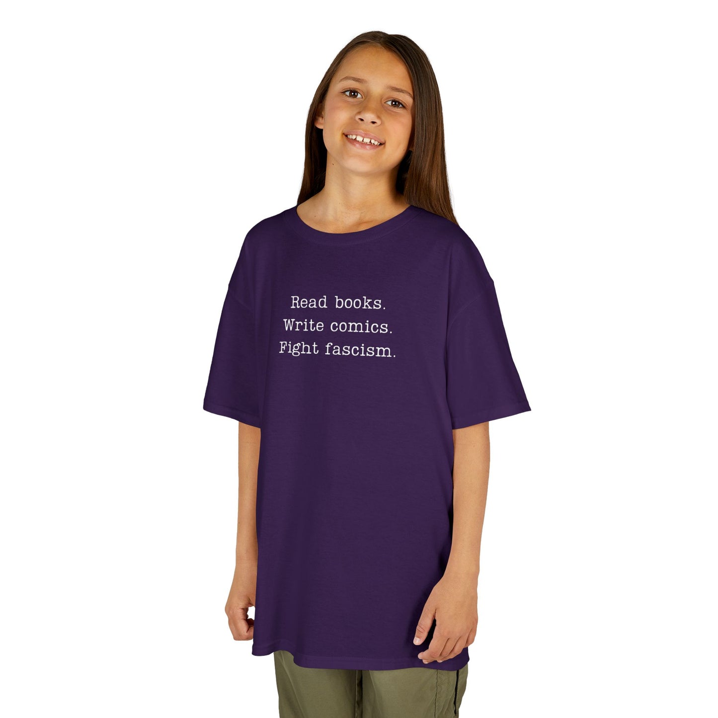 Youth Read Books Write Comics Fight Fascism T-Shirt | Activist Tee | ACLU Donation