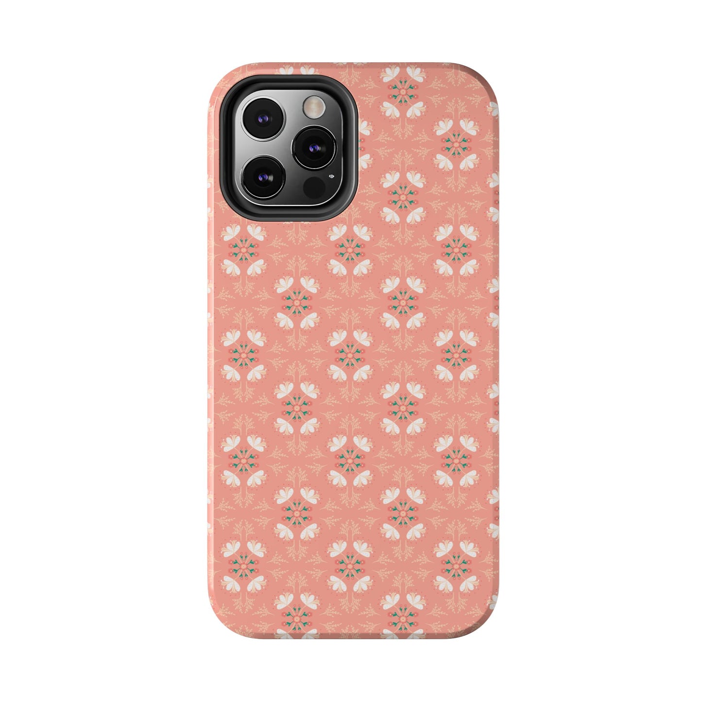 Pink Floral Tough Phone Cases