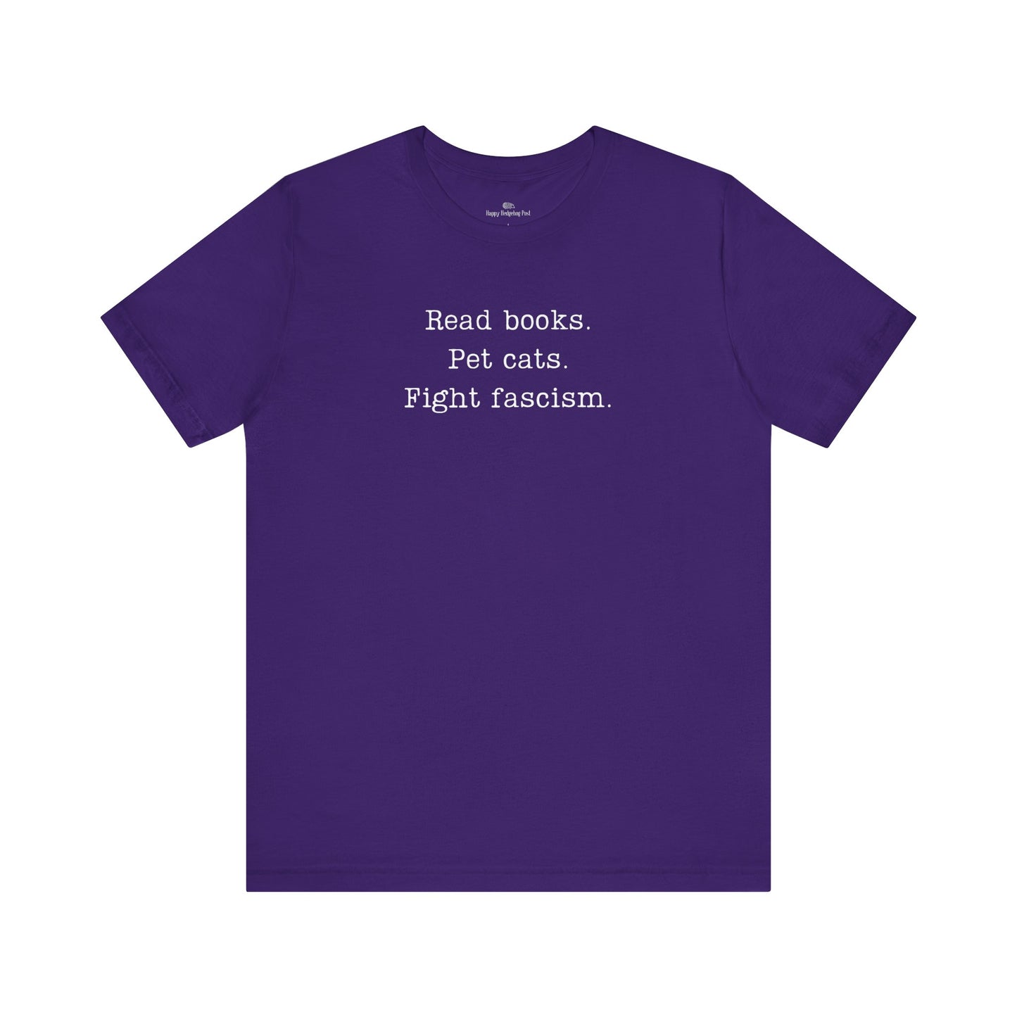 Read Books Pet Cats Fight Fascism T-Shirt | Anti-Fascist Activist Tee | Cat Lover Resistance | ACLU Donation