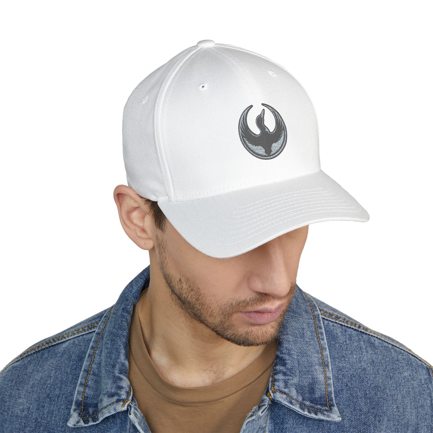 Minnesota Rebel Loon Structured Cap | Embroidered Resistance Symbol Baseball Hat | Fitted Stretch Band | 100% Profits to ACLU MN & Second Harvest Heartland