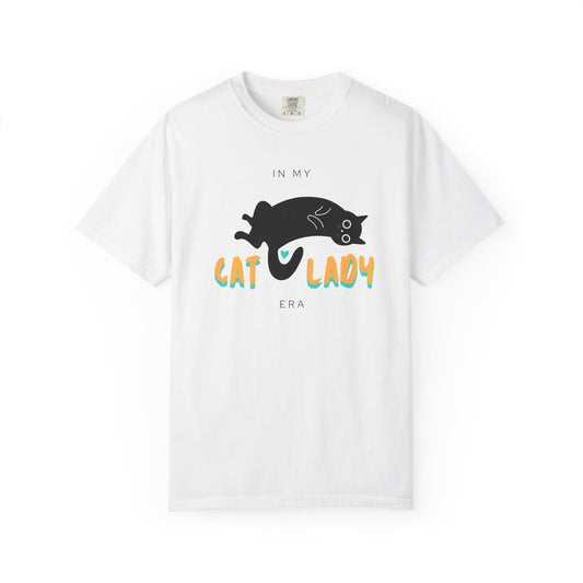 Orange & Green Cat Lady Era Unisex Garment-Dyed T-shirt