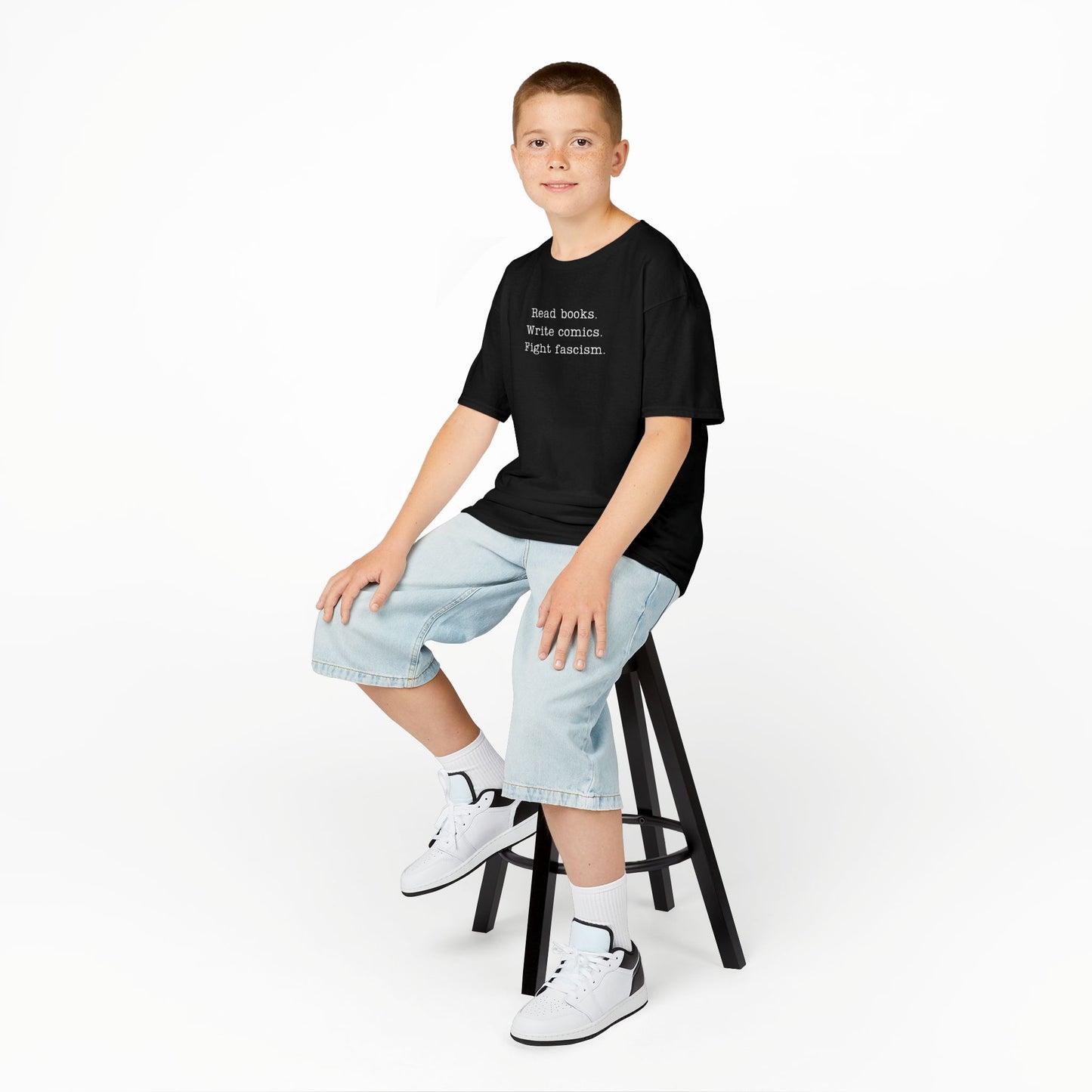 Youth Read Books Write Comics Fight Fascism T-Shirt | Activist Tee | ACLU Donation
