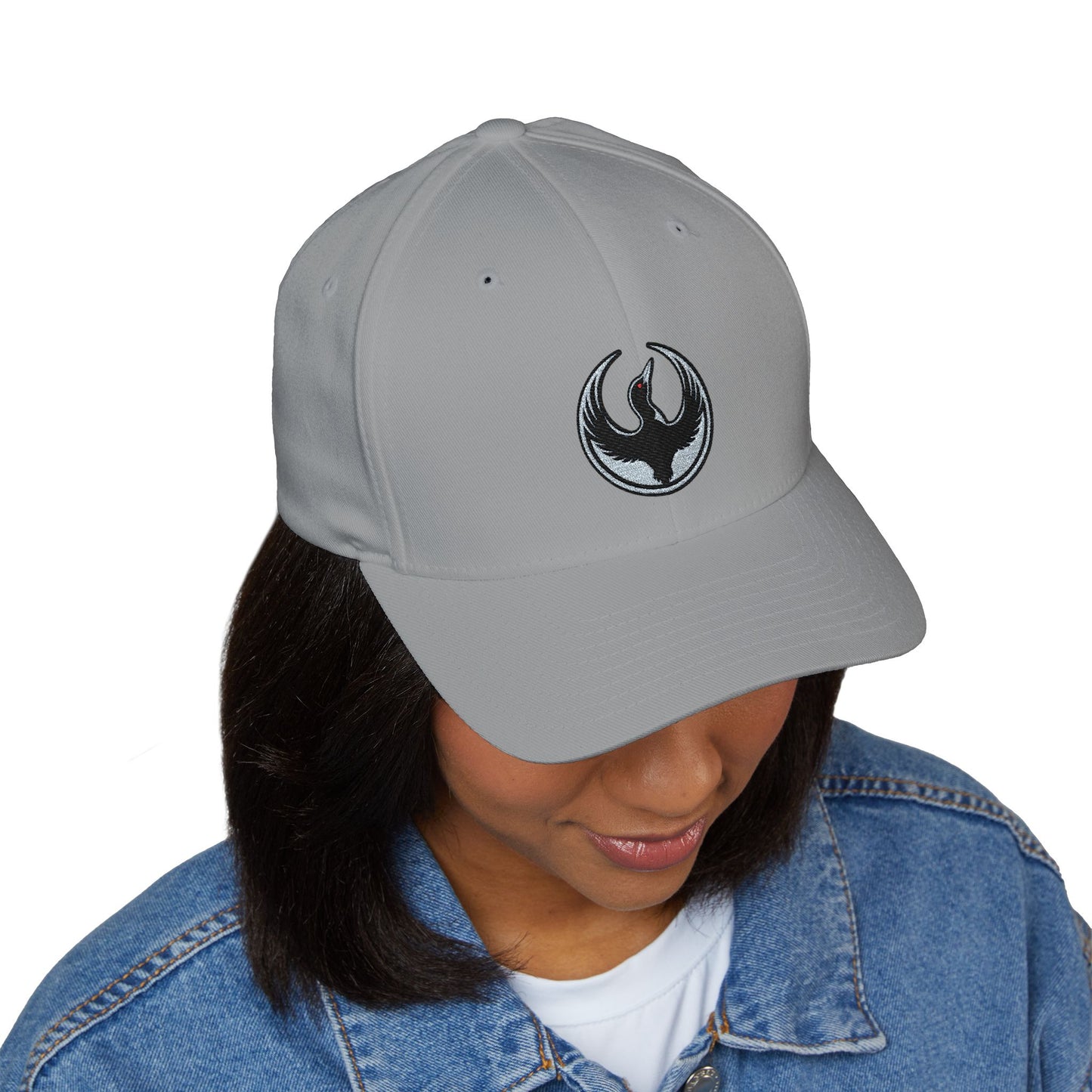 Minnesota Rebel Loon Structured Cap | Embroidered Resistance Symbol Baseball Hat | Fitted Stretch Band | 100% Profits to ACLU MN & Second Harvest Heartland