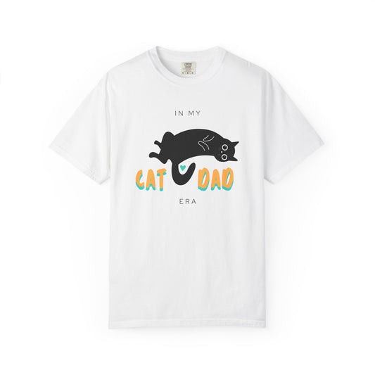 Cat Dad Era Orange & Green Unisex Garment-Dyed T-shirt