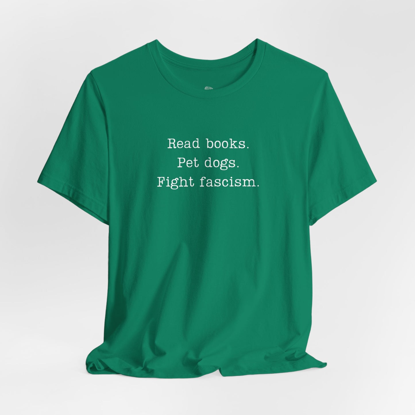 Read Books Pet Dogs Fight Fascism T-Shirt | Anti-Fascist Activist Tee | Dog Lover Resistance | ACLU Donation