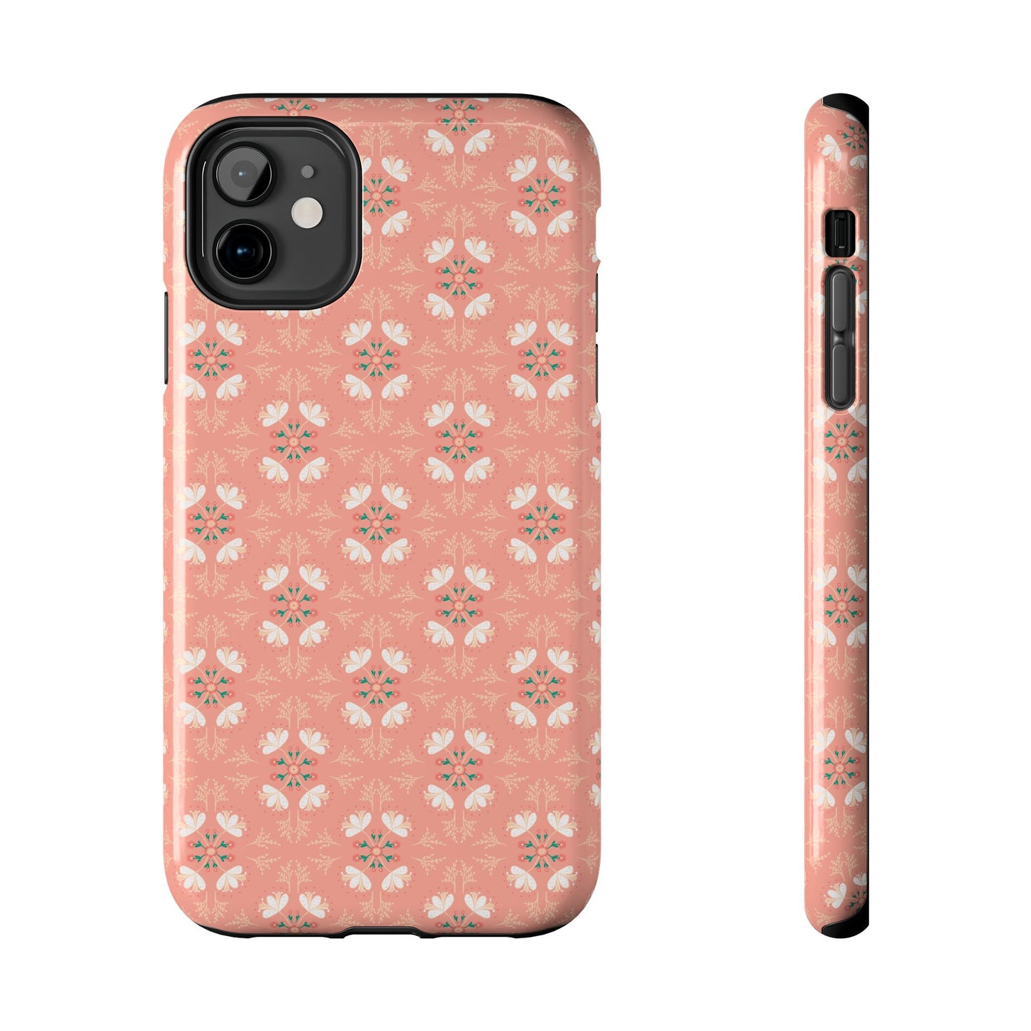 Pink Floral Tough Phone Cases