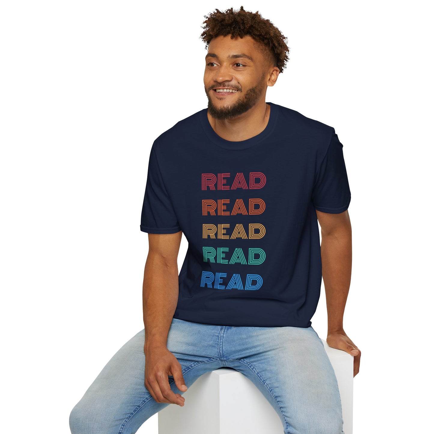 Rainbow READ T-Shirt | Book Lover Gift |  Rainbow Design