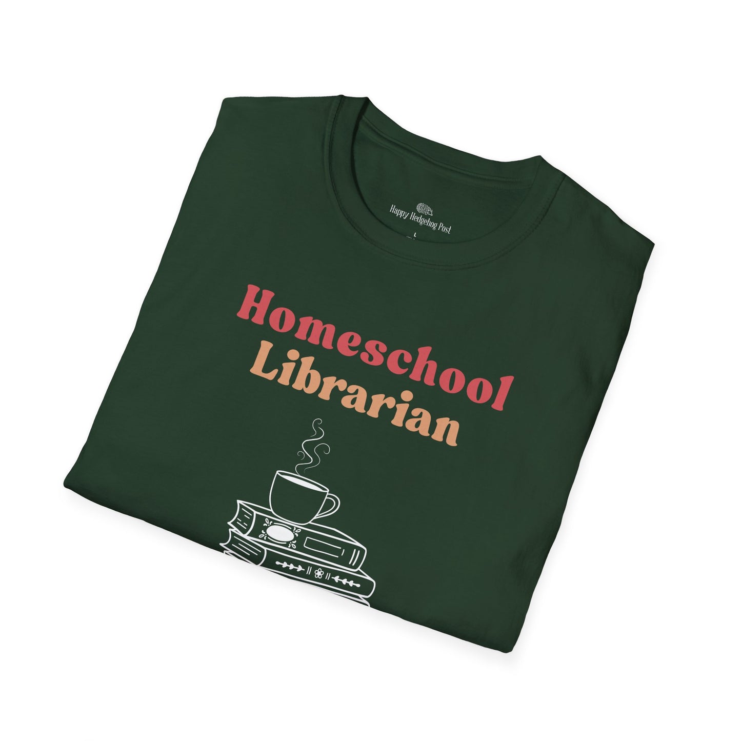 Homeschool Librarian T-Shirt | Book Stack Coffee Mug Design  |  ACLU Donation