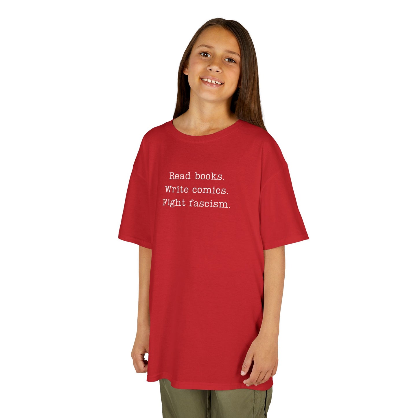 Youth Read Books Write Comics Fight Fascism T-Shirt | Activist Tee | ACLU Donation
