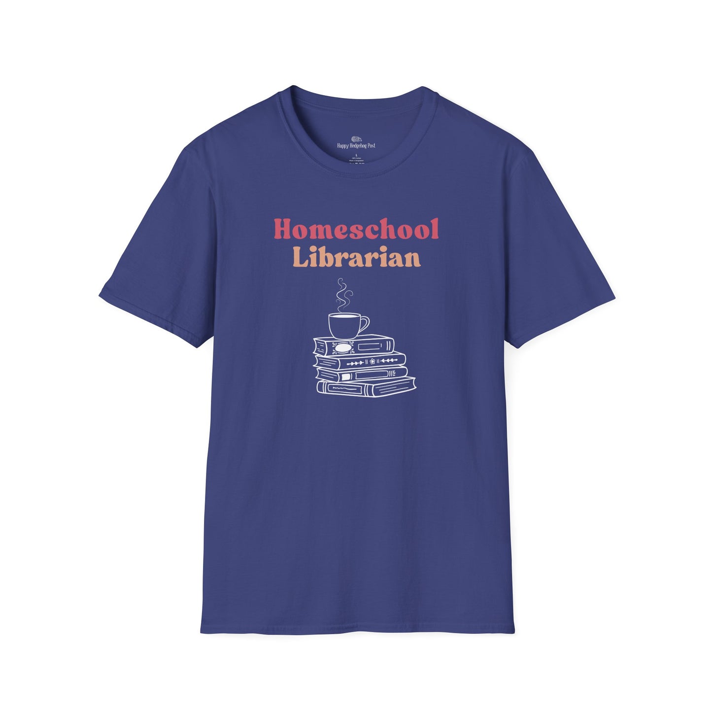 Homeschool Librarian T-Shirt | Book Stack Coffee Mug Design  |  ACLU Donation