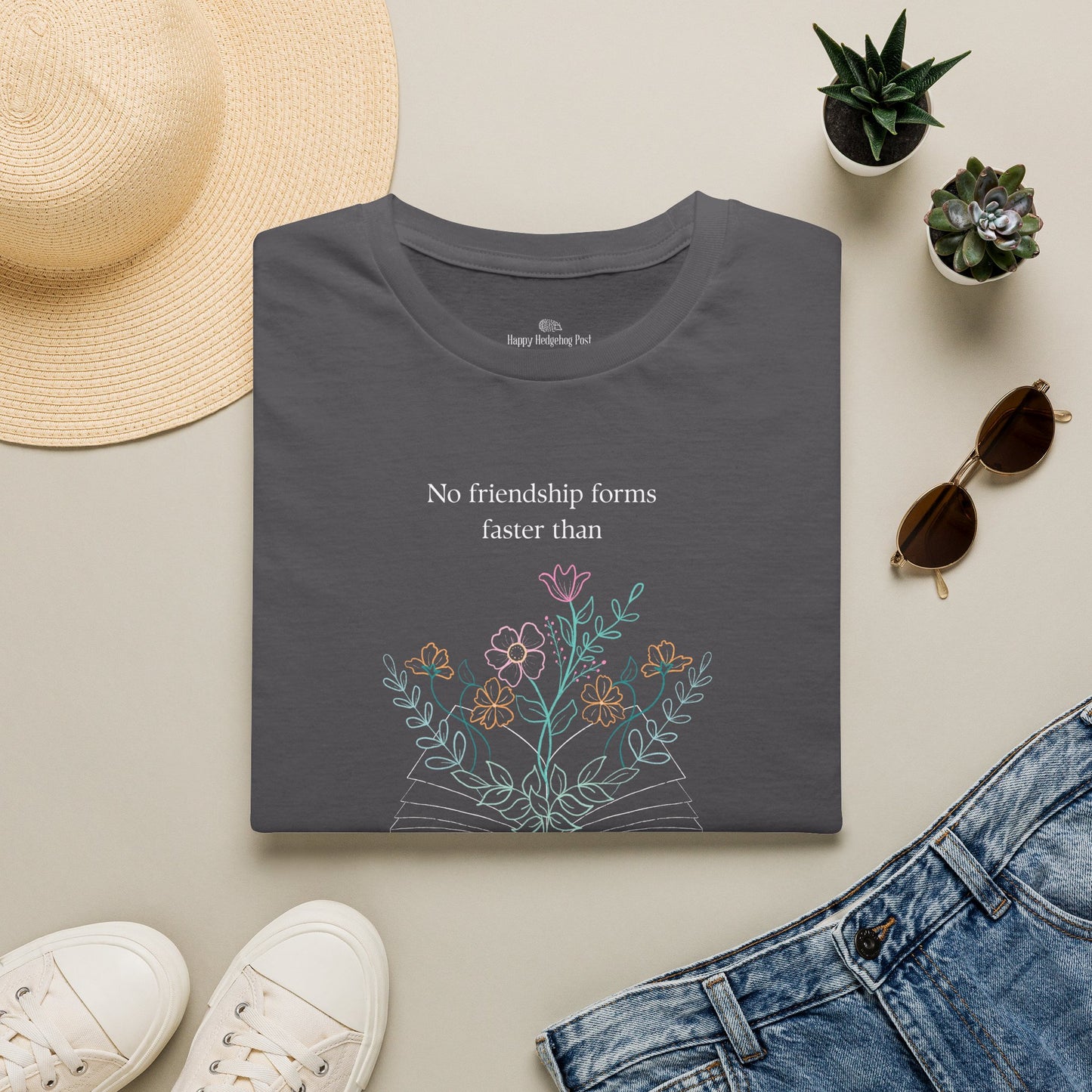 Bonded by Books Tee | Literary Friendship Tee | Gift for Readers