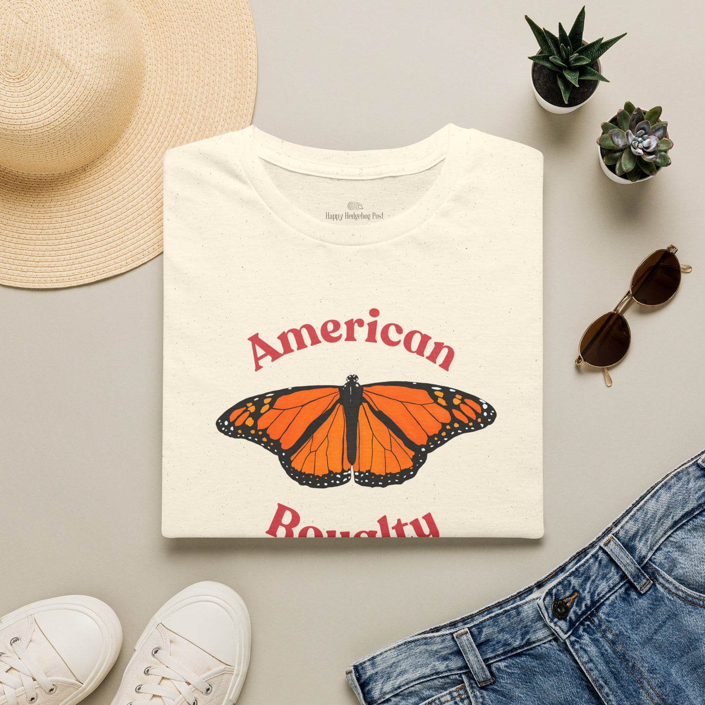 American Royalty Monarch Butterfly T-Shirt | No Kings Protest Tee | ACLU Donation