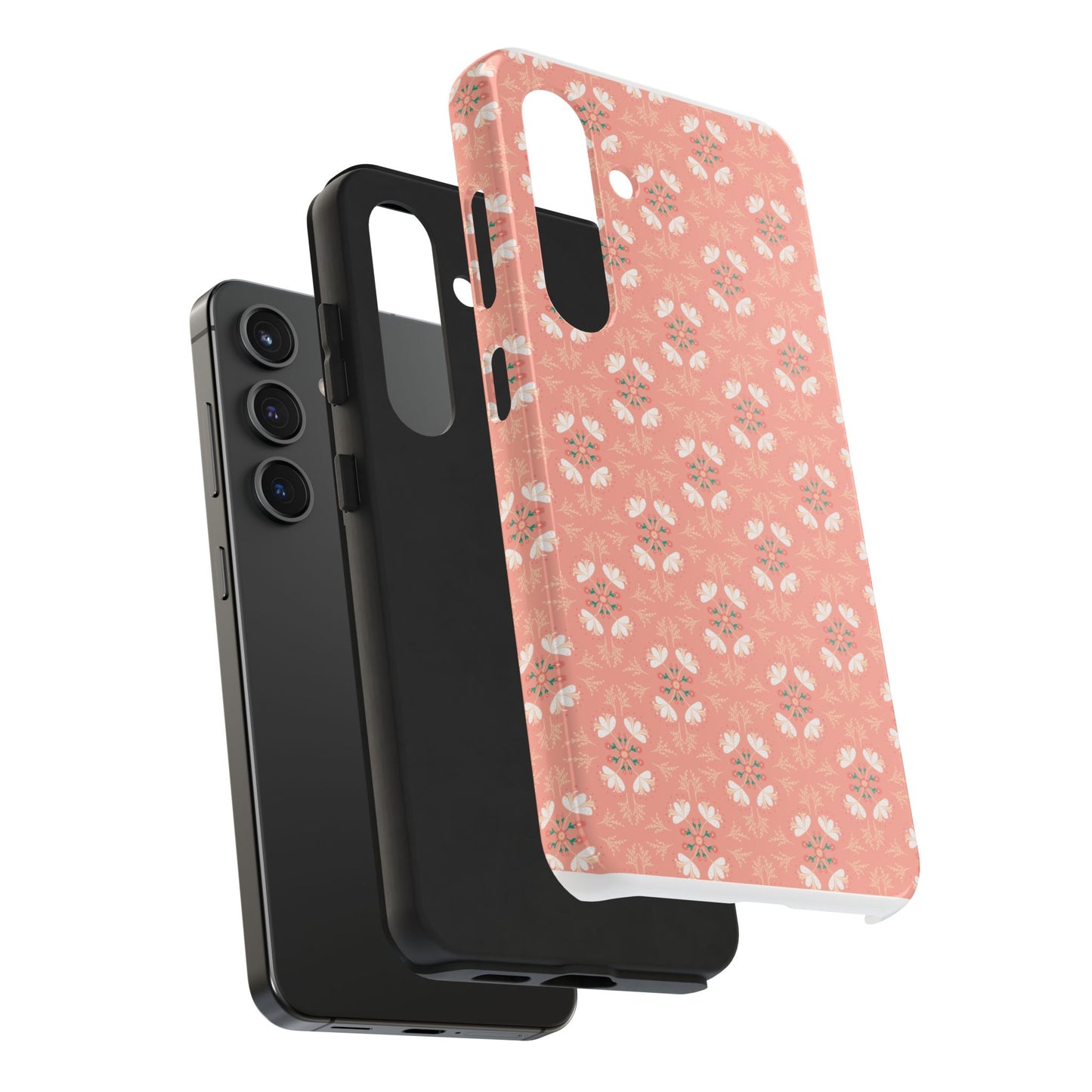 Pink Floral Tough Phone Cases