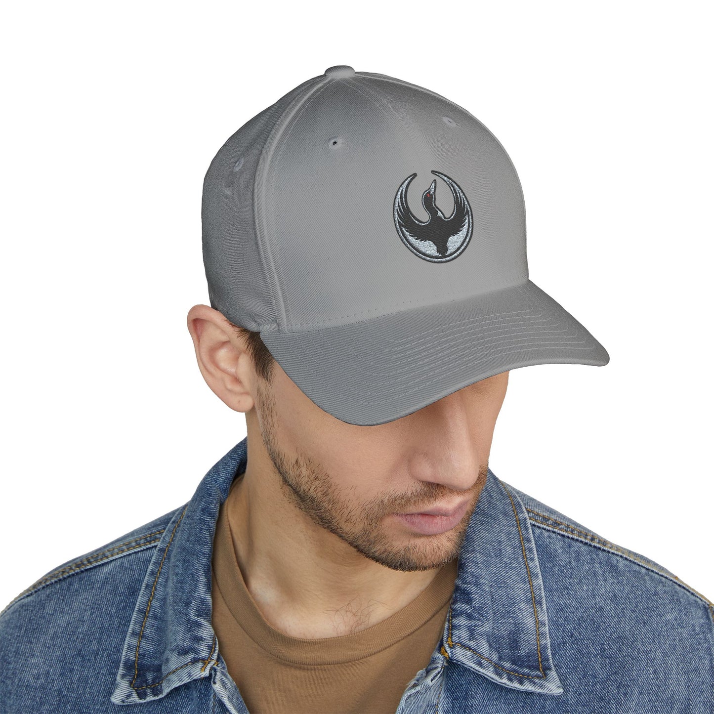 Minnesota Rebel Loon Structured Cap | Embroidered Resistance Symbol Baseball Hat | Fitted Stretch Band | 100% Profits to ACLU MN & Second Harvest Heartland