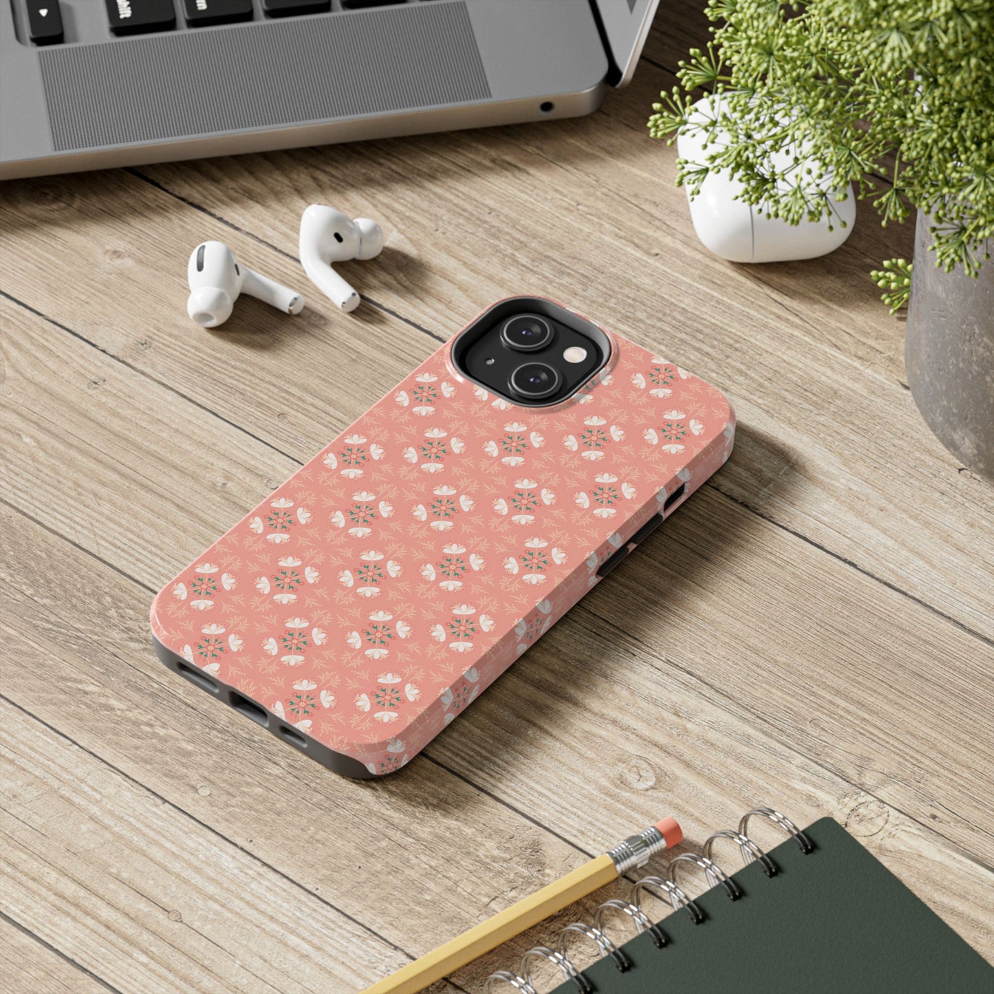 Pink Floral Tough Phone Cases