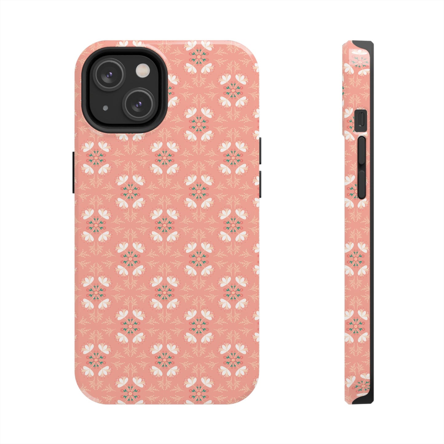 Pink Floral Tough Phone Cases