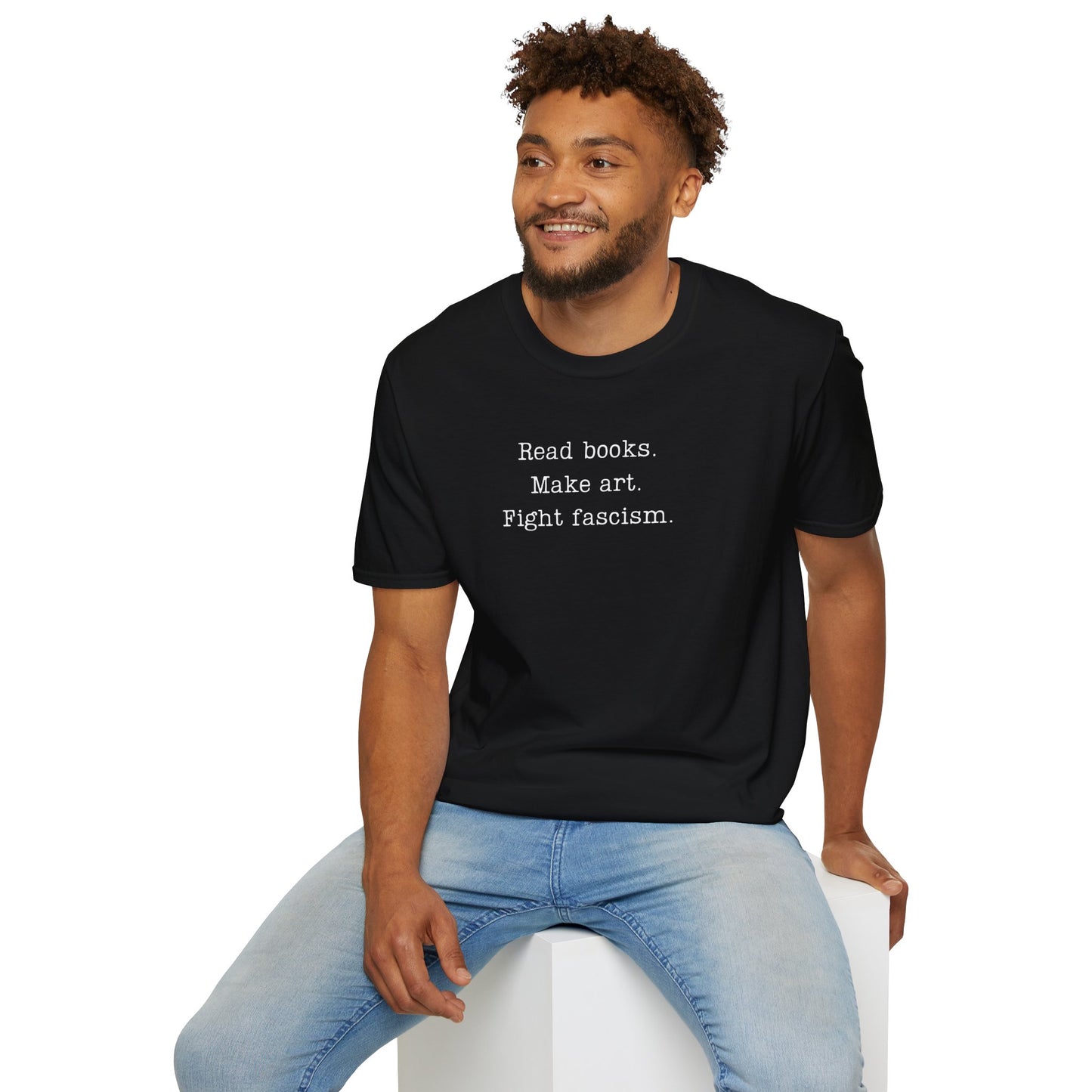 Read Books Make Art Fight Fascism T-Shirt  | Creative Resistance |  ACLU Donation