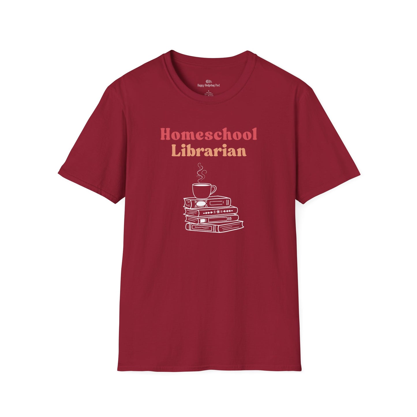 Homeschool Librarian T-Shirt | Book Stack Coffee Mug Design  |  ACLU Donation