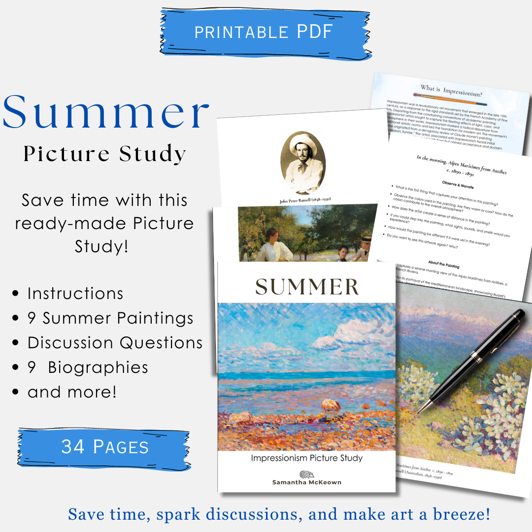 Summer Impressionist Picture Study + Printable Art