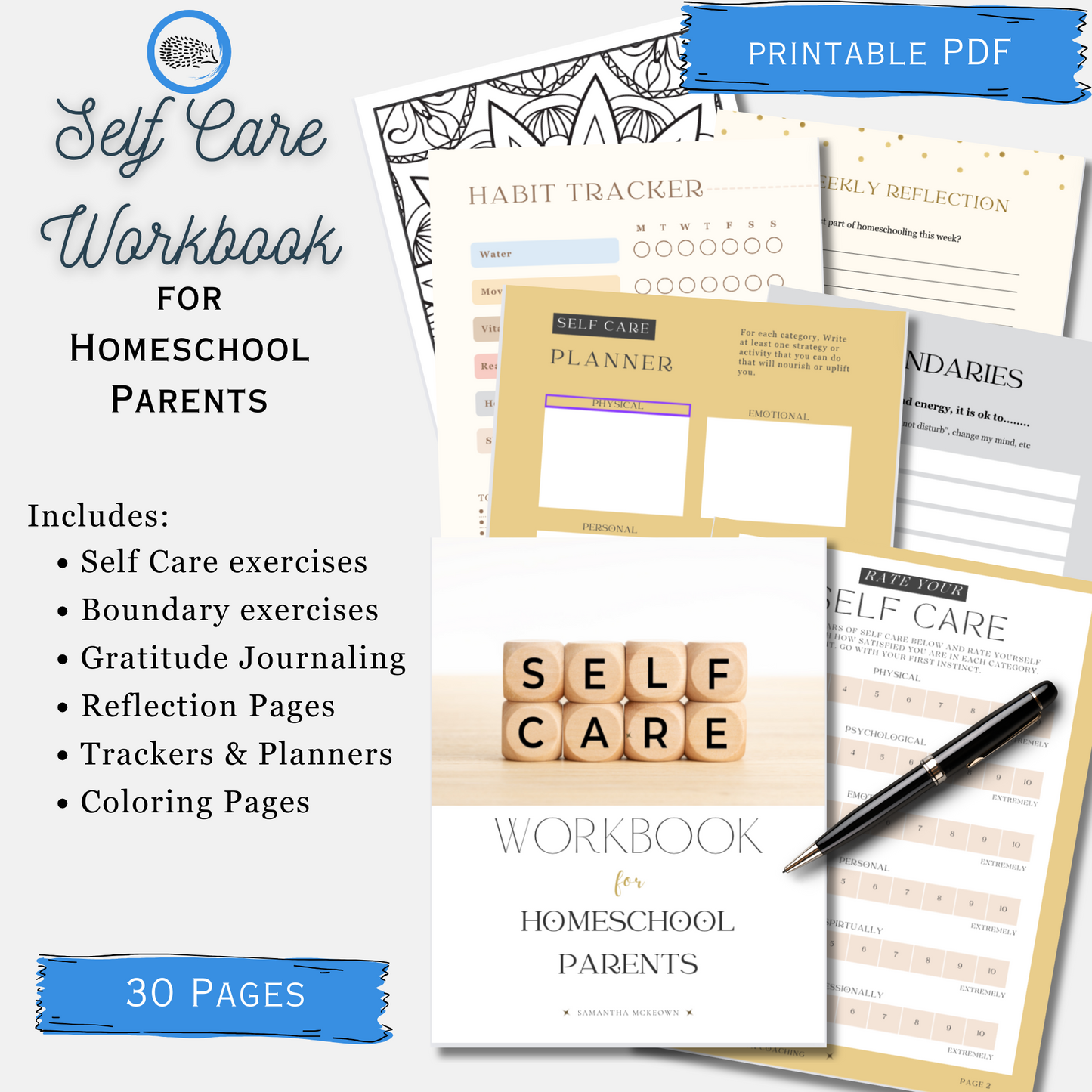 Self Care for Homeschool Parents Workbook PDF - Updated