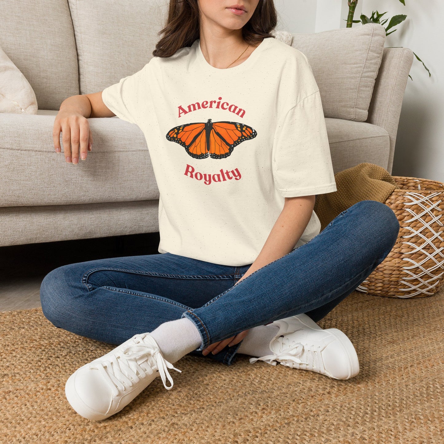 American Royalty Monarch Butterfly T-Shirt | No Kings Protest Tee | ACLU Donation