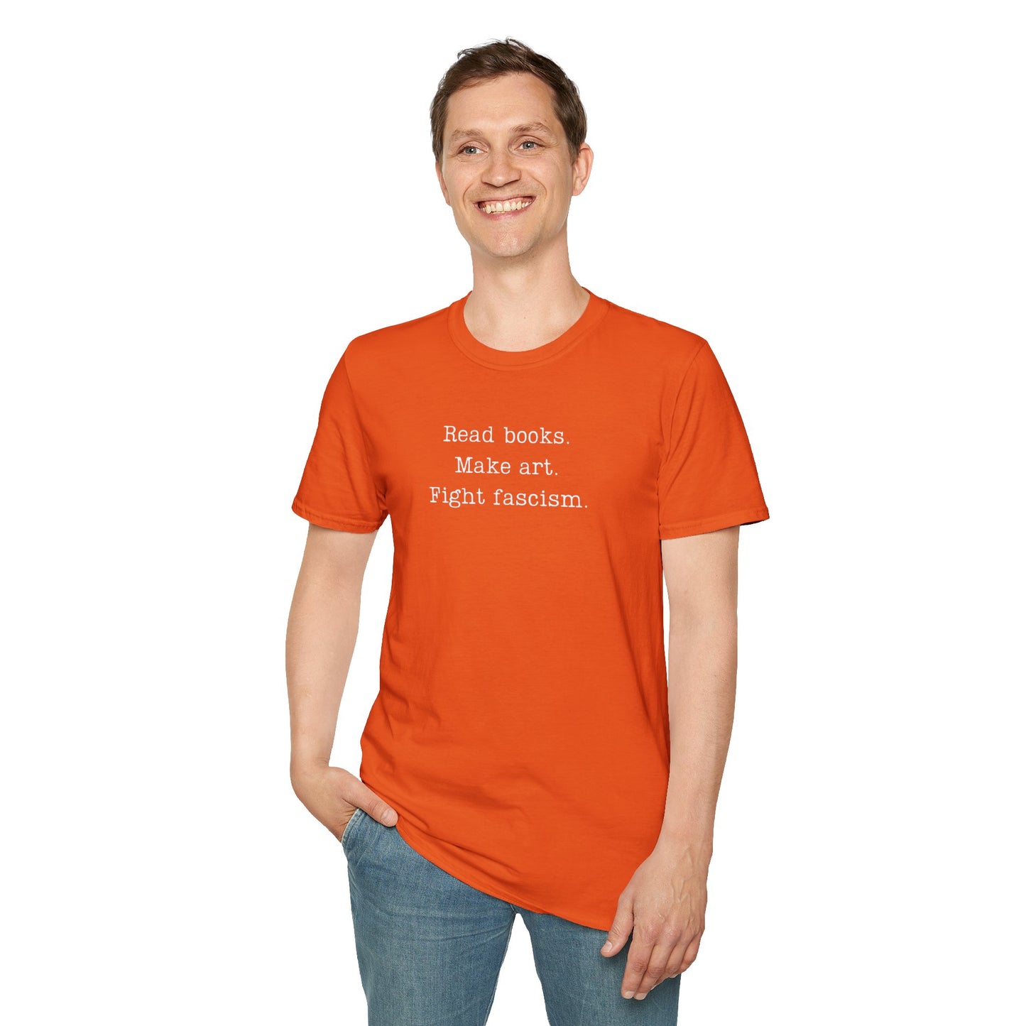 Read Books Make Art Fight Fascism T-Shirt  | Creative Resistance |  ACLU Donation