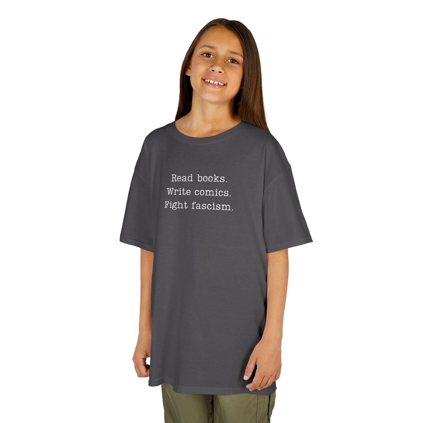 Youth Read Books Write Comics Fight Fascism T-Shirt | Activist Tee | ACLU Donation