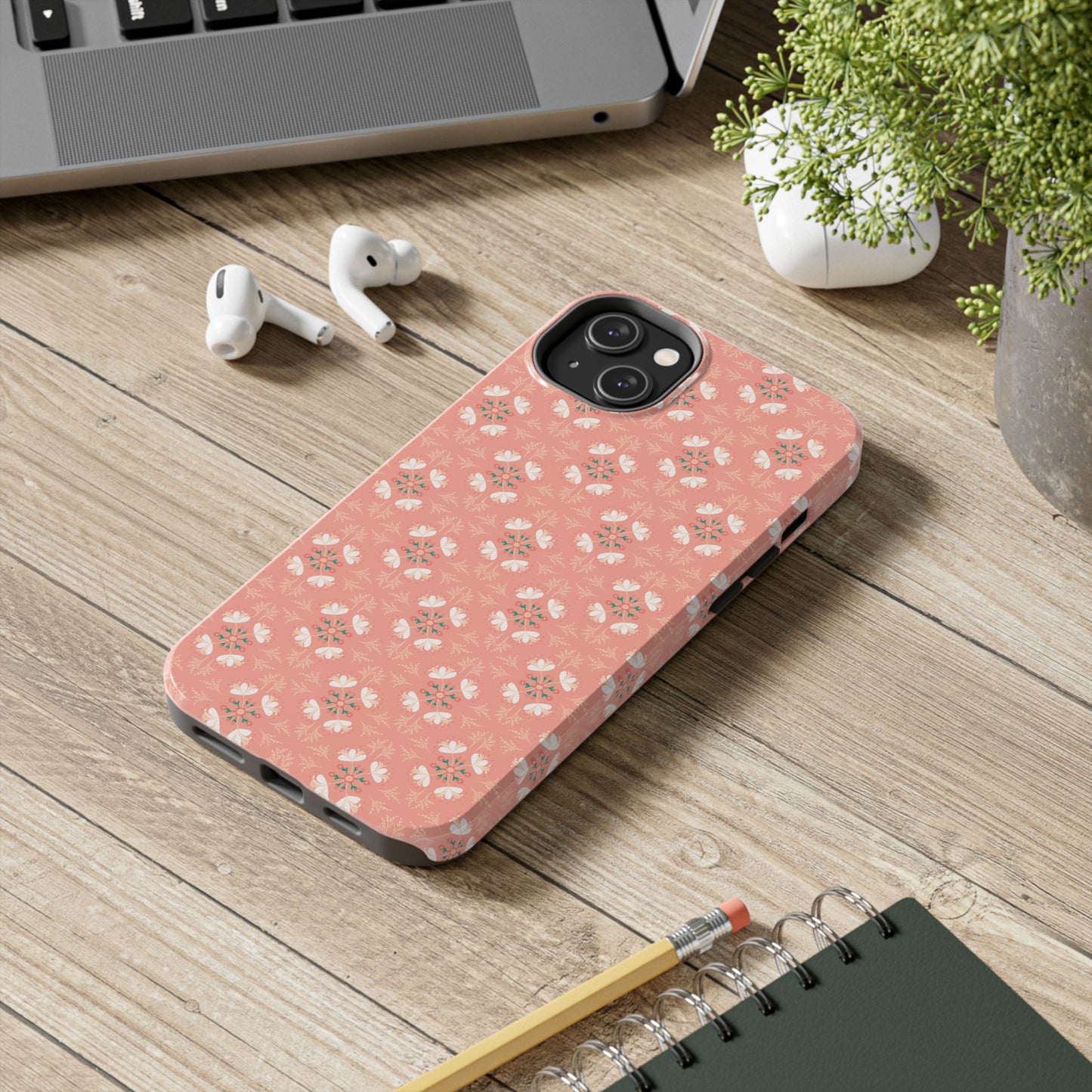 Pink Floral Tough Phone Cases