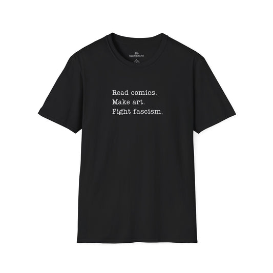 Read Comics, Fight Fascism Activist Tee Shirt