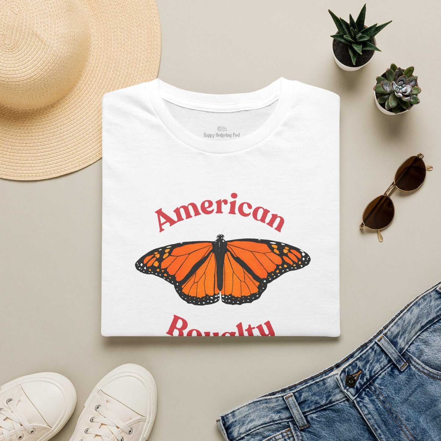 American Royalty Monarch Butterfly T-Shirt | No Kings Protest Tee | ACLU Donation