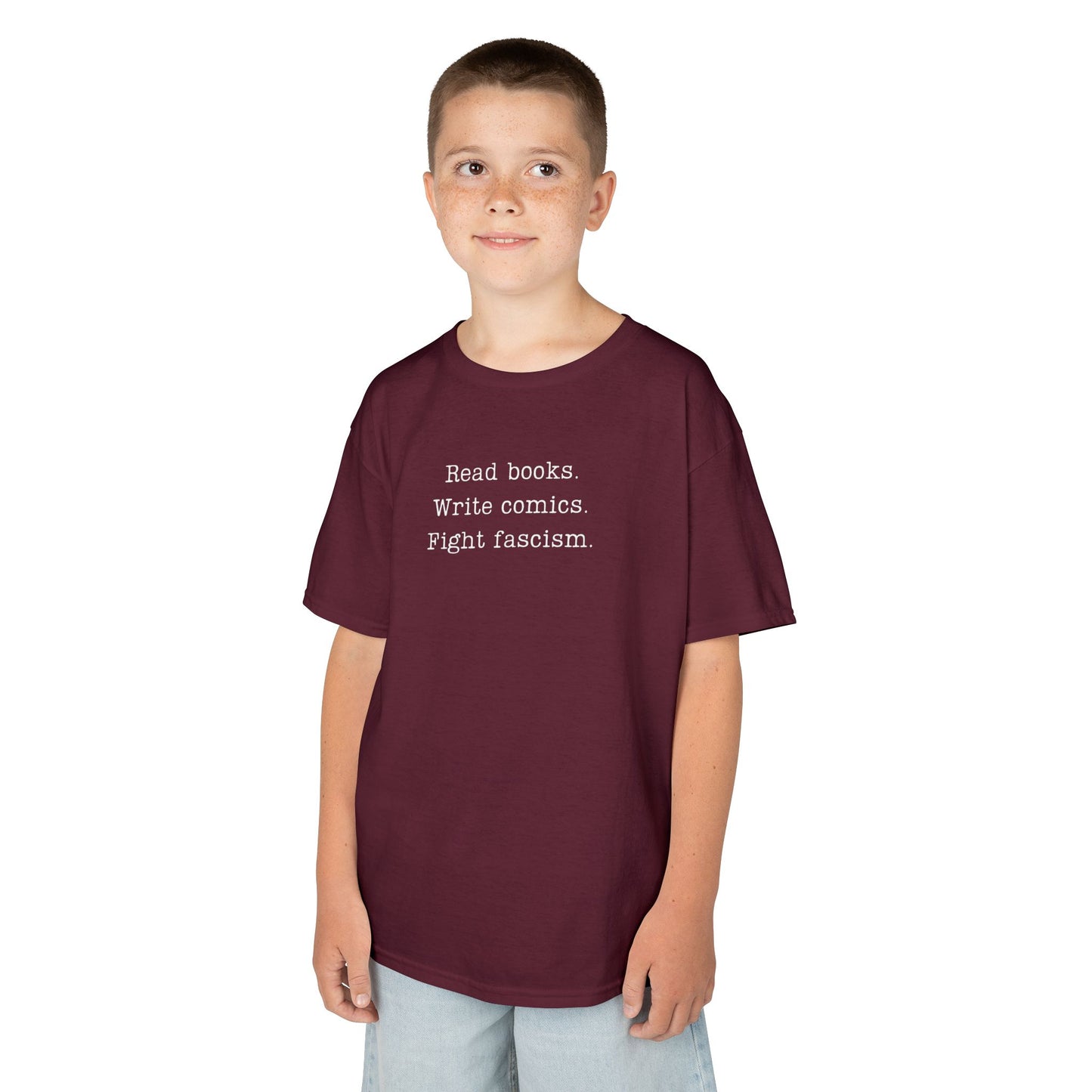 Youth Read Books Write Comics Fight Fascism T-Shirt | Activist Tee | ACLU Donation