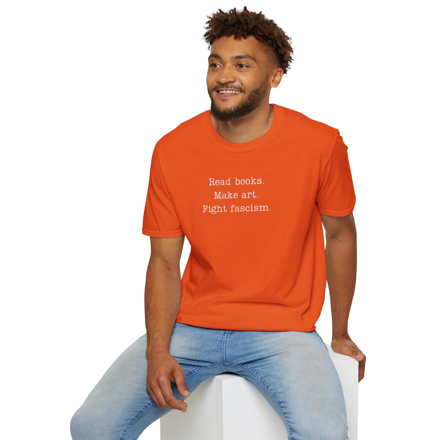 Read Books Make Art Fight Fascism T-Shirt  | Creative Resistance |  ACLU Donation