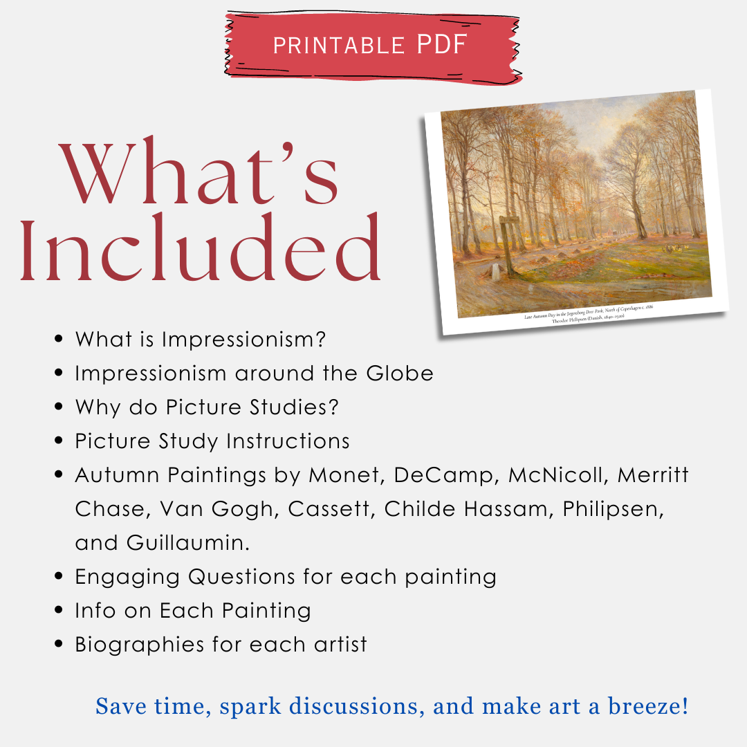 Autumn Impressionist Picture Study + Printable Art