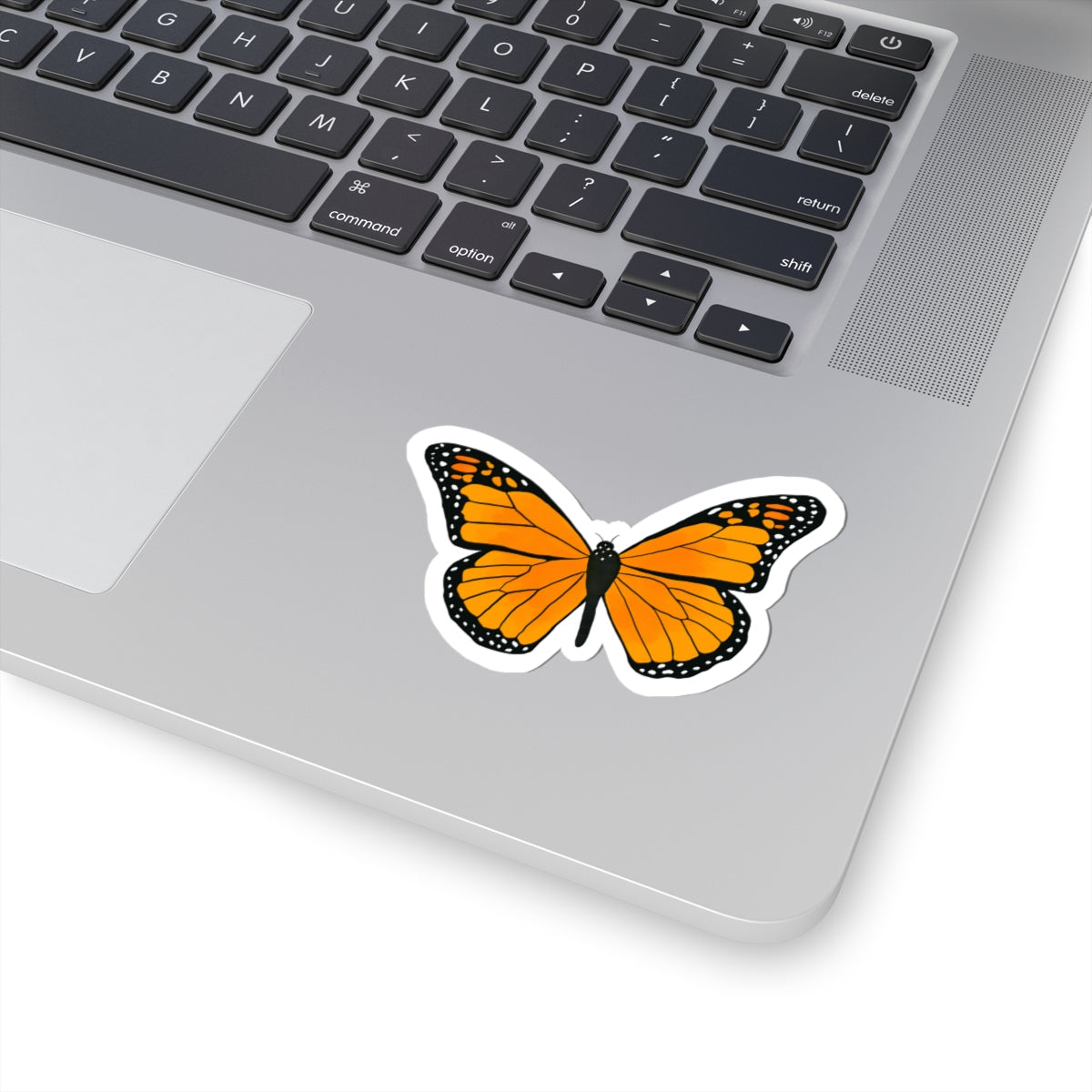 Hand-Drawn Monarch Butterfly Sticker | Vinyl Kiss Cut Decal