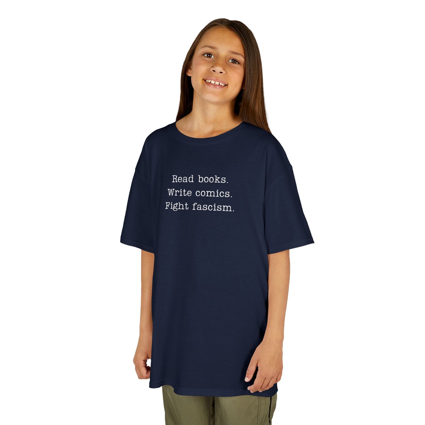 Youth Read Books Write Comics Fight Fascism T-Shirt | Activist Tee | ACLU Donation