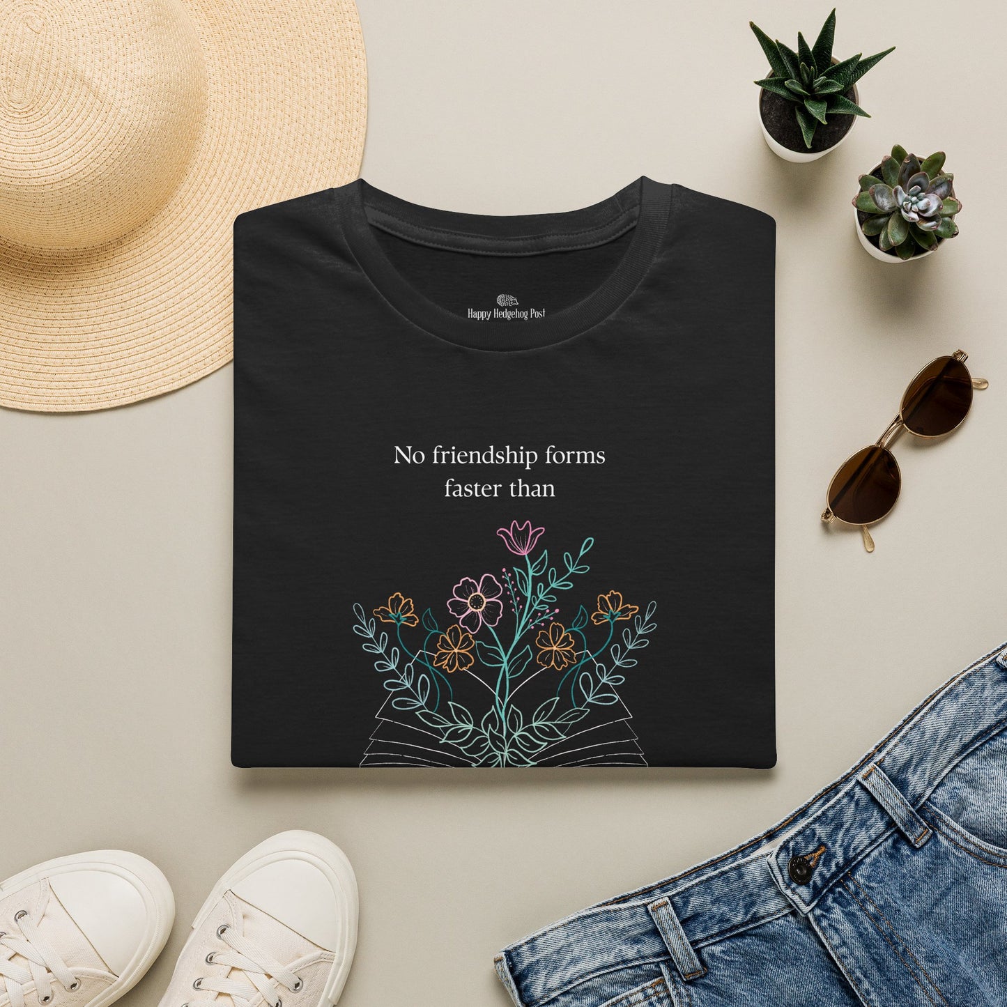Bonded by Books Tee | Literary Friendship Tee | Gift for Readers