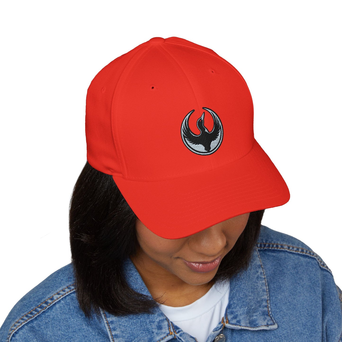 Minnesota Rebel Loon Structured Cap | Embroidered Resistance Symbol Baseball Hat | Fitted Stretch Band | 100% Profits to ACLU MN & Second Harvest Heartland
