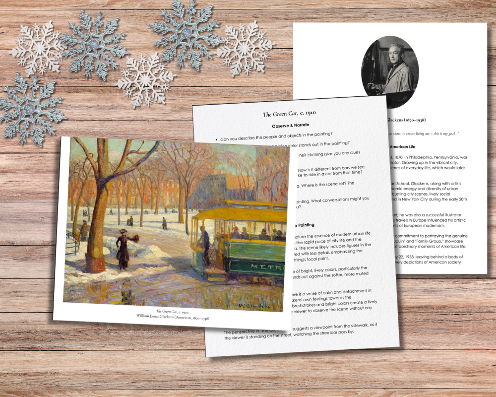 Winter Impressionist Picture Study + Printable Art