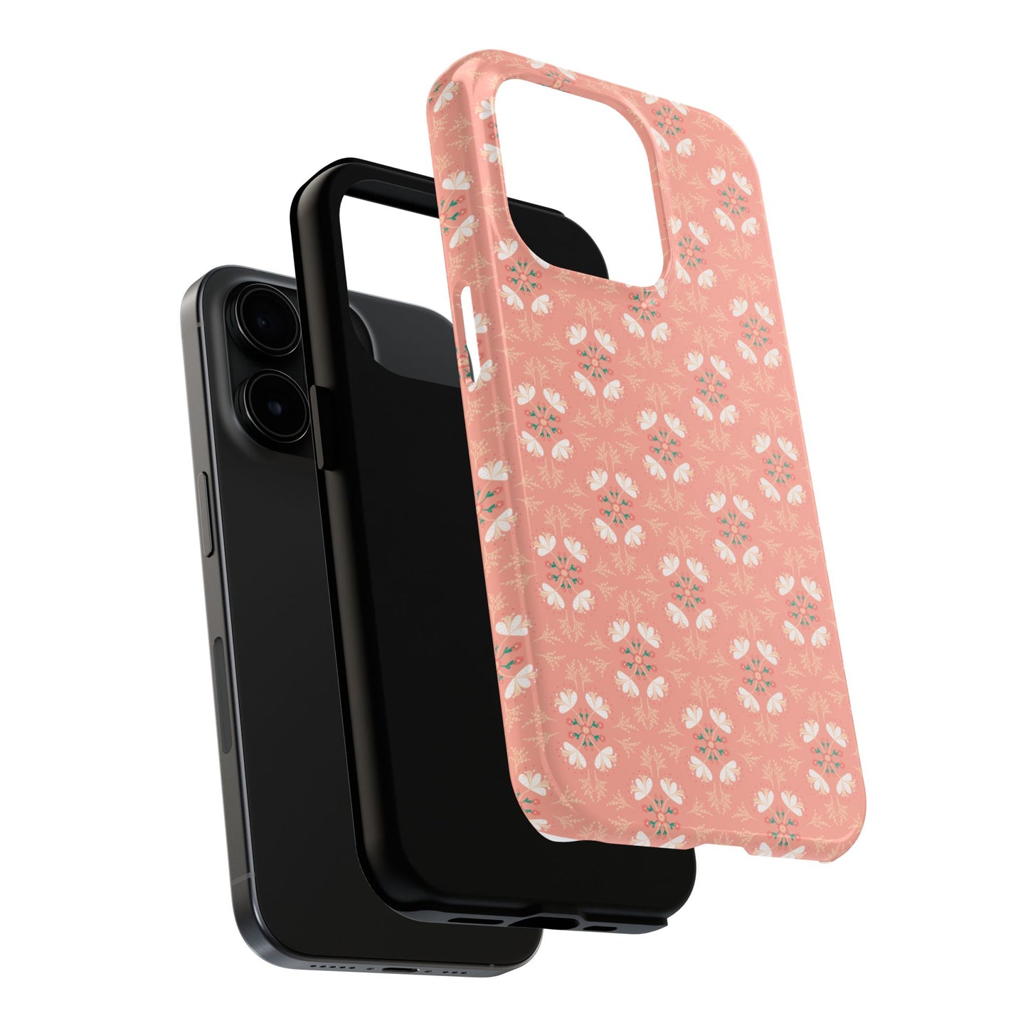 Pink Floral Tough Phone Cases