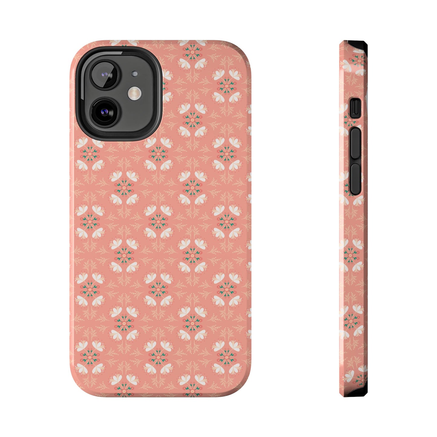 Pink Floral Tough Phone Cases