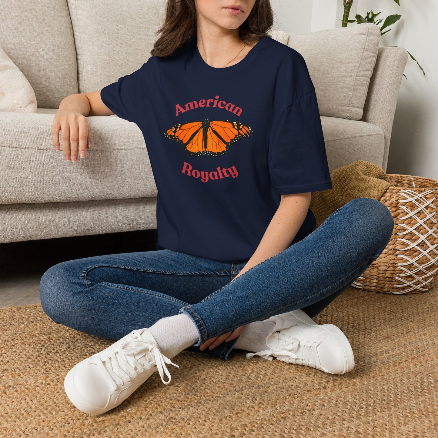 American Royalty Monarch Butterfly T-Shirt | No Kings Protest Tee | ACLU Donation