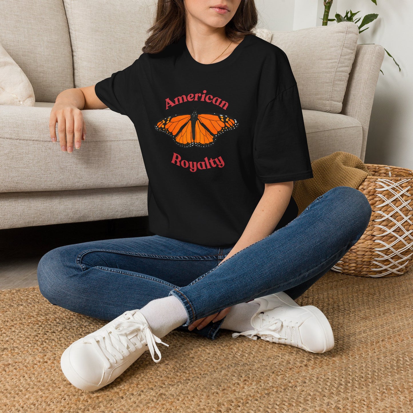 American Royalty Monarch Butterfly T-Shirt | No Kings Protest Tee | ACLU Donation
