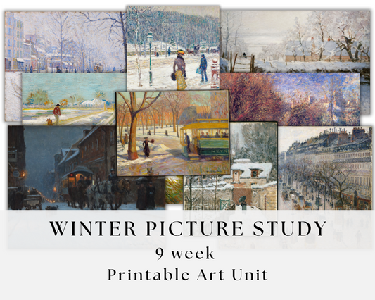 Winter Impressionist Picture Study + Printable Art