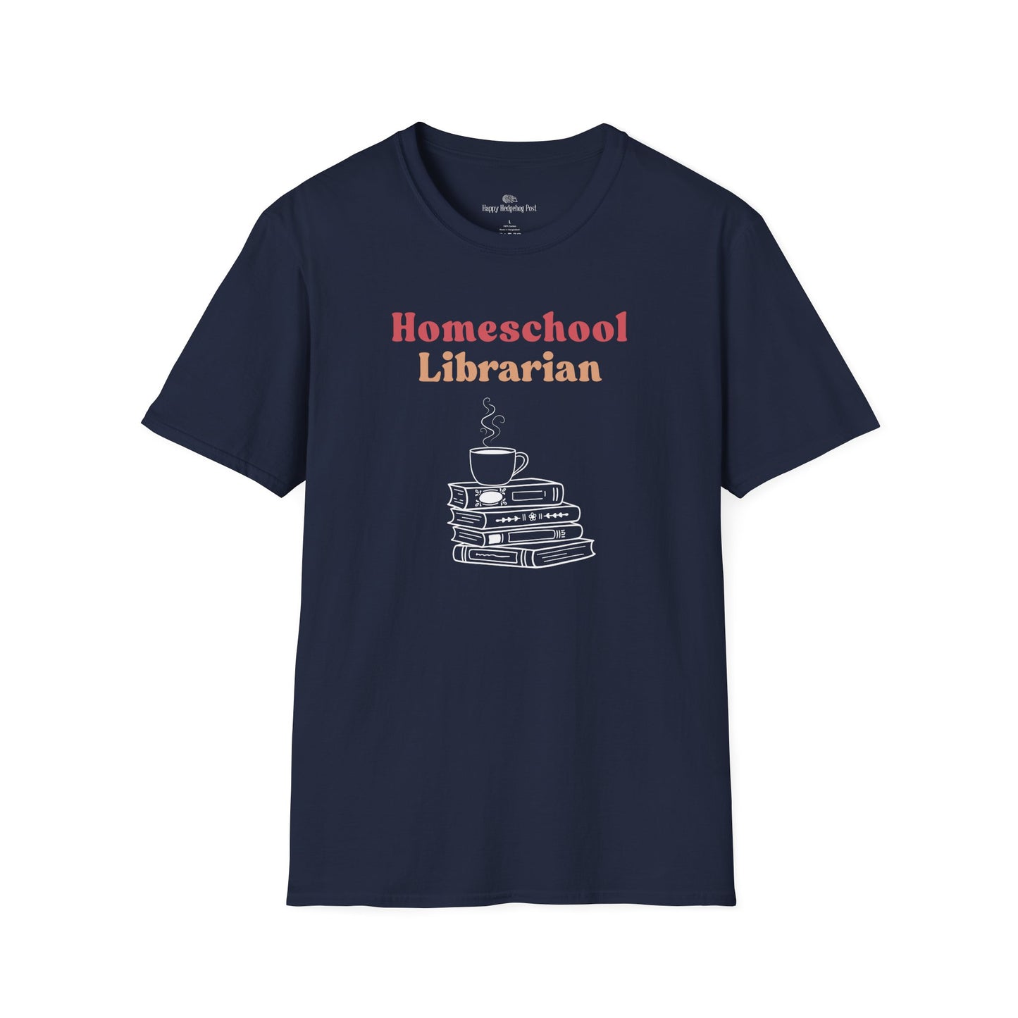 Homeschool Librarian T-Shirt | Book Stack Coffee Mug Design  |  ACLU Donation